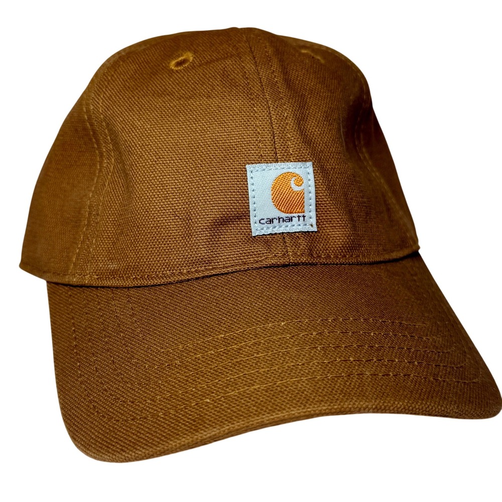 Carhartt Infant Brown Cotton Canvas Baseball Cap Hat AH8900 Elastic‎ Back